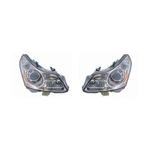 Infiniti G35 Sedan 2007-2008 Headlight Assembly w/o Technology Package Pair Driver and Passenger Side IN2502137, IN2503137