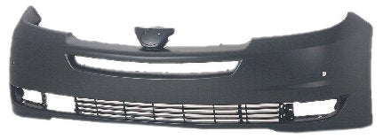 Primed Front Bumper Cover W/ Radar Cruise Control Fits 2004-2005 Toyota Sienna TO1000271