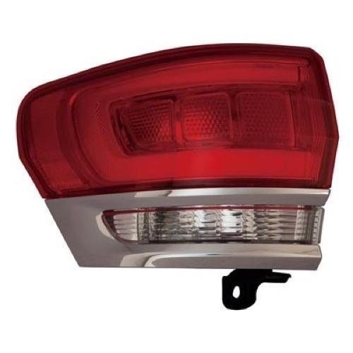 Tail Light Driver Side Chrome Trim Exclude Srt-8 High Quality Jeep Grand Cherokee 2014-2017