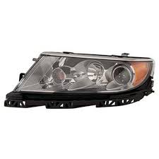 Driver Side Halogen Head Light Assembly; With Sport; Blacked-OUT Bezel 2010-2012 Lincoln MKZ