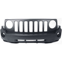 Bumper Front Primed Without Chrome Without Tow With Fog Light Hole Jeep Patriot 2007-2010