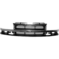 Front Hood Bumper Grill Grille ABS For 98-04 Chevrolet S10 Blazer / S10 Pickup